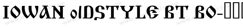 IOWAN olDSTYLE BT BO字体转换